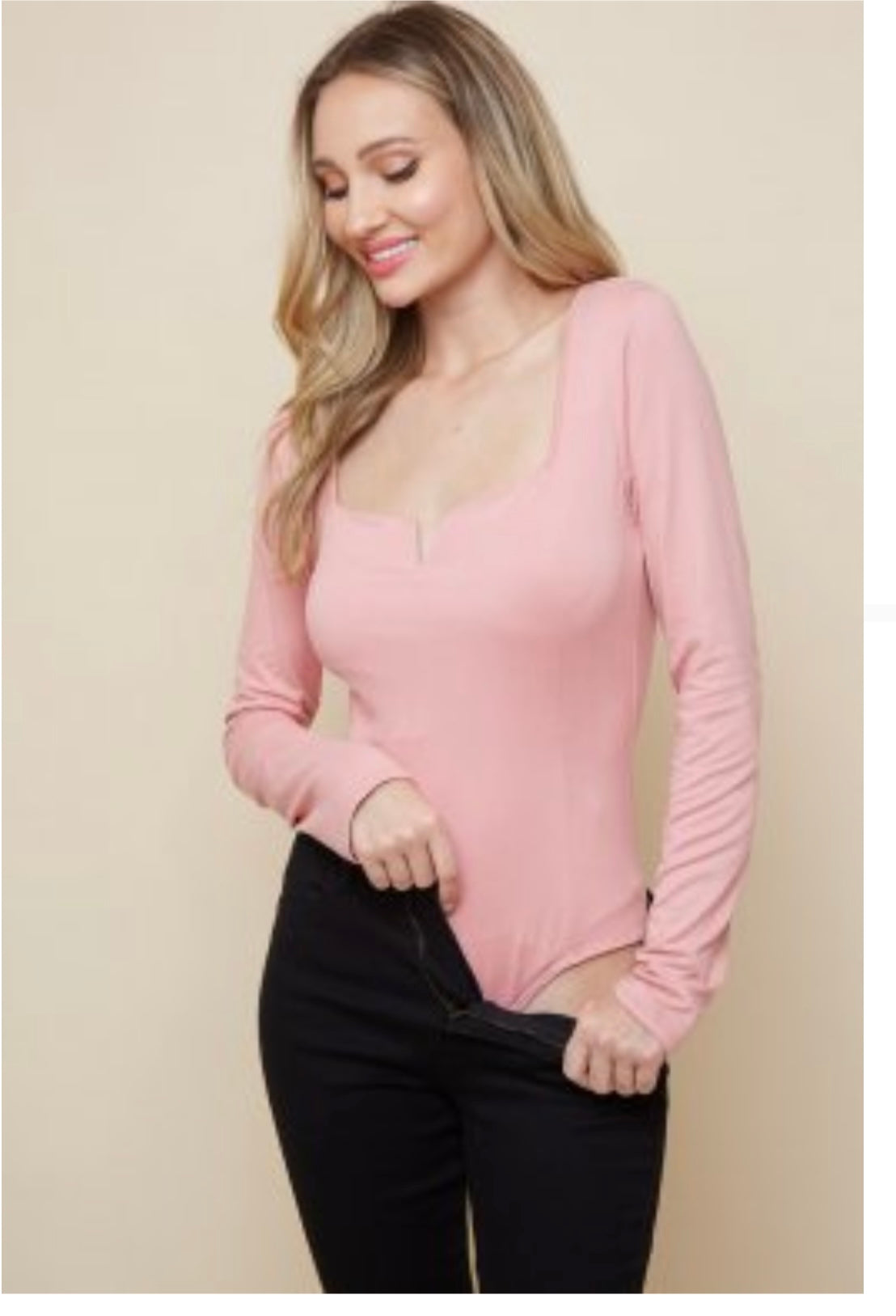 Solid V Shape Bodysuit